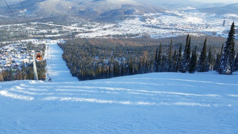 Гора зеленая Шерегеш схема трасс