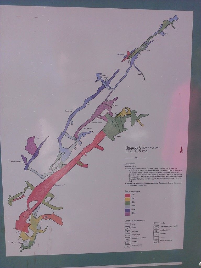 Смолинская пещера схема