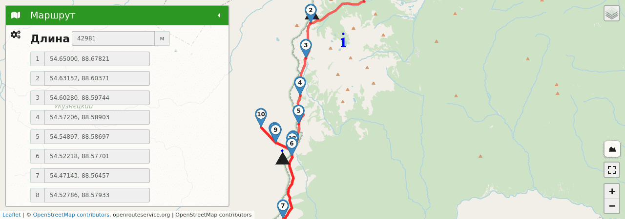 Снегоходный маршрут «Заповедные дали» трек на карте
