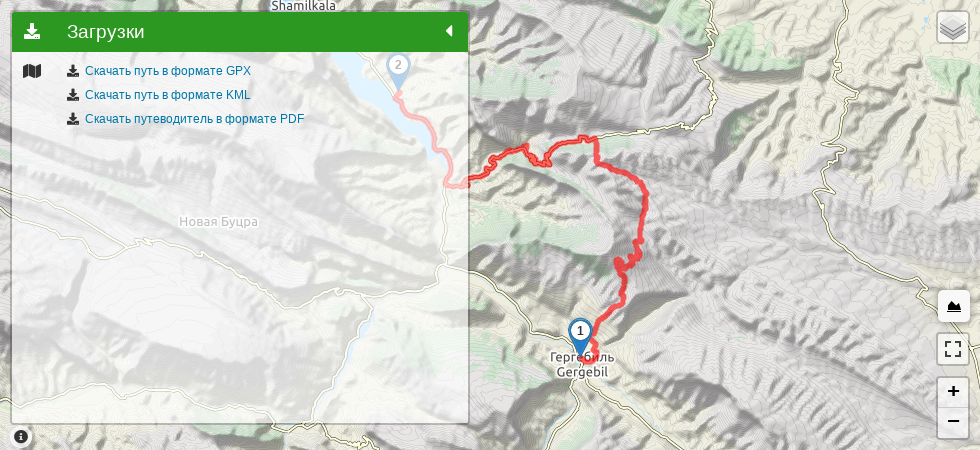 Dagestan Trail трек на карте