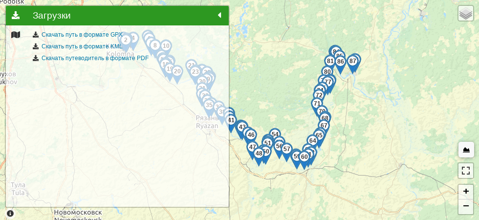 Водный сплав на вёсельной ПВХ лодке по реке Ока в Рязанской области ( 445 км) трек на карте