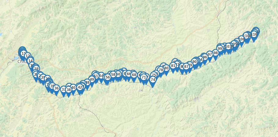 Водный сплав по рекам Ингода-Шилка от г. Чита до г. Сретенск (длина 403 км) трек на карте