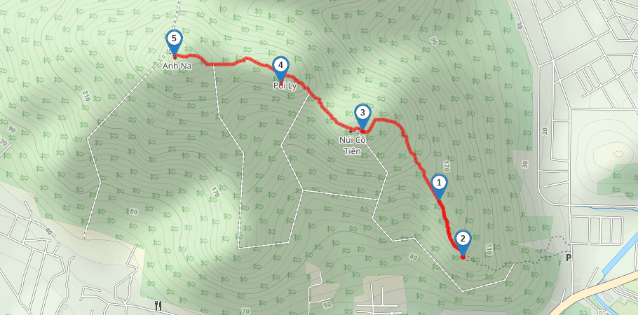 Nha Trang Angel Mountains (восхождение на гору Ангелов в Нячанге) трек на карте