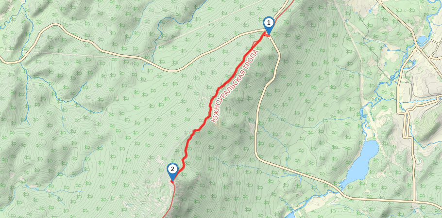 Уреньга Первая сопка трек на карте