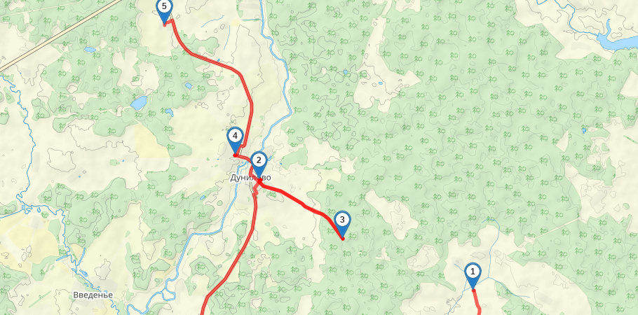 Аракчеевский тракт Ивановская область трек на карте