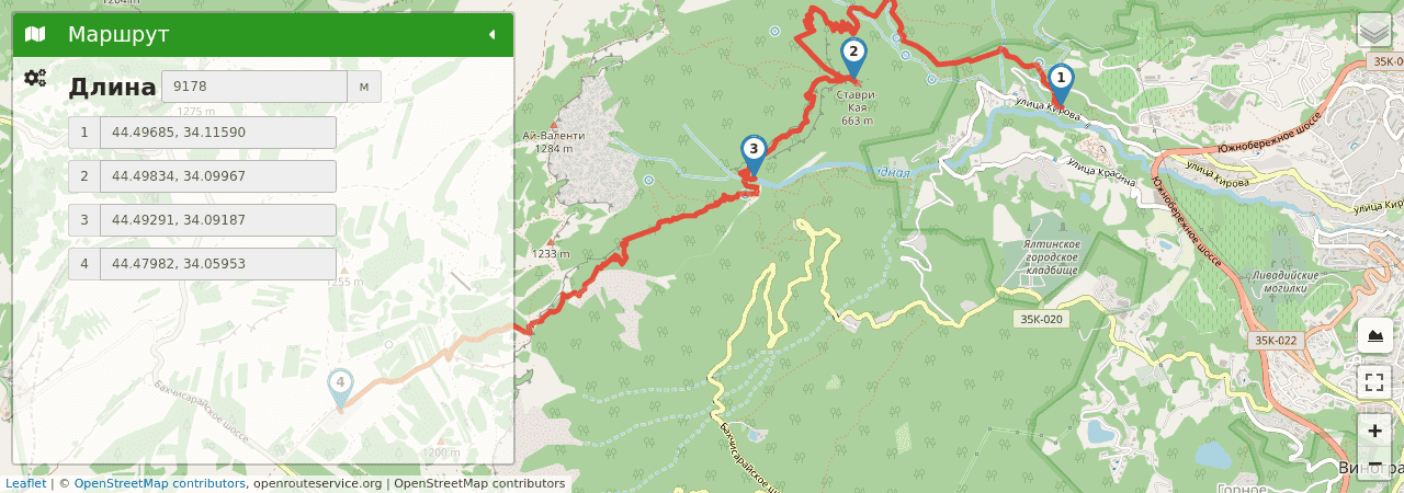 Боткинская тропа трек на карте