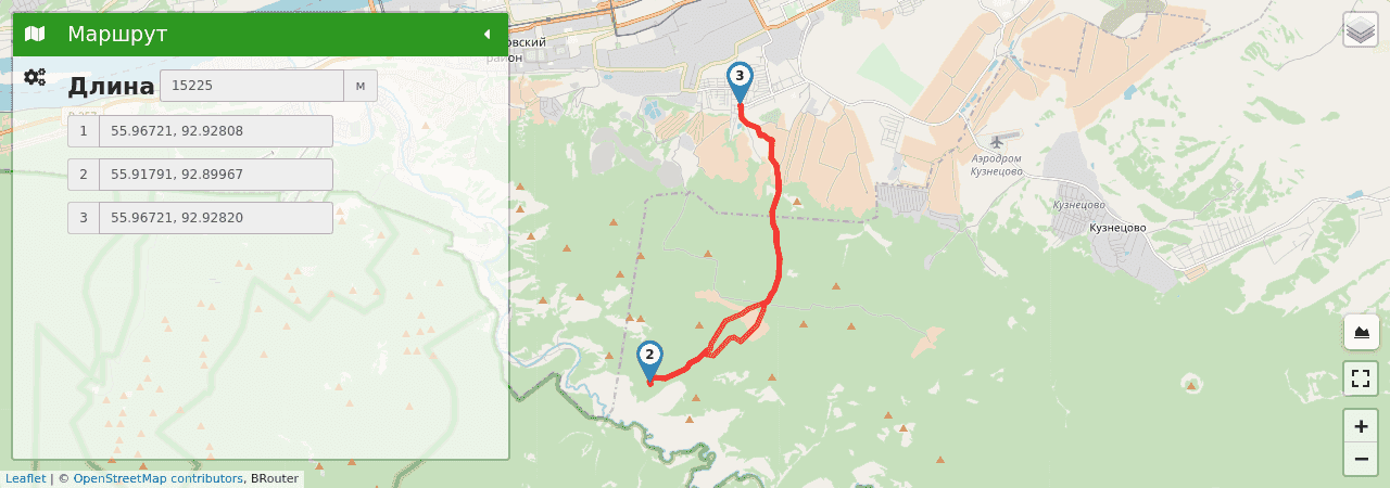 Пещера Мокрая (Красноярский край) трек на карте