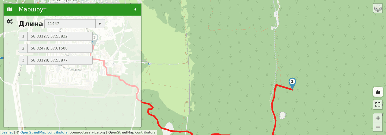 Пещера Российская (Пермский край) трек на карте