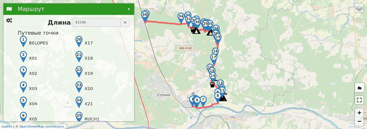 Каньон Бунчихи (Московская область) трек на карте