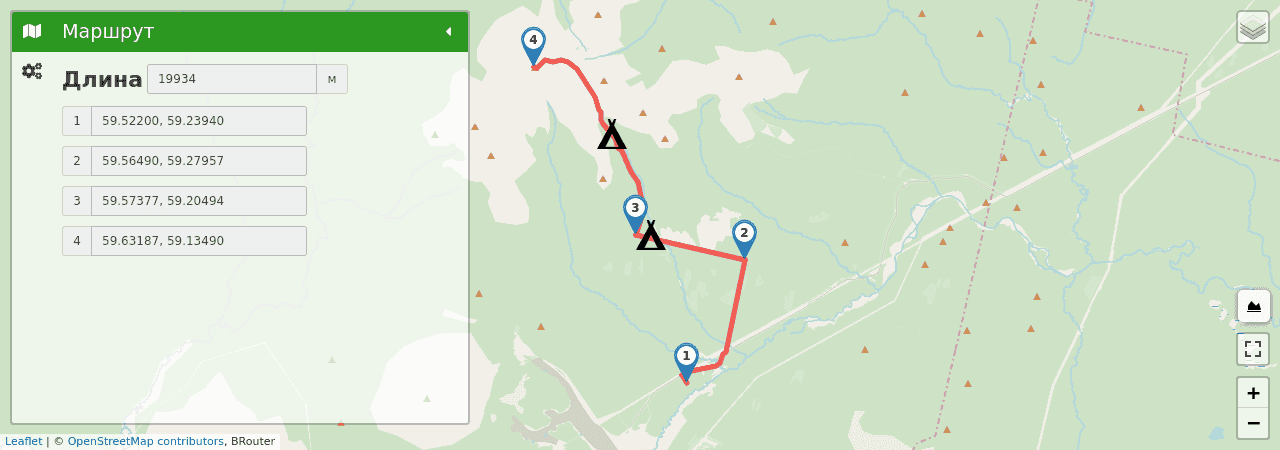 Конжаковский камень трек на карте