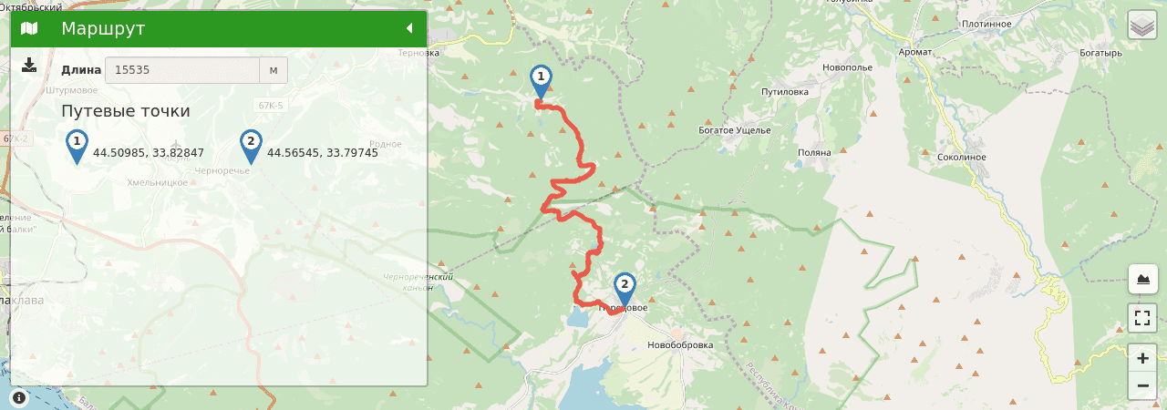 Севастопольская тропа карта маршрута подробная